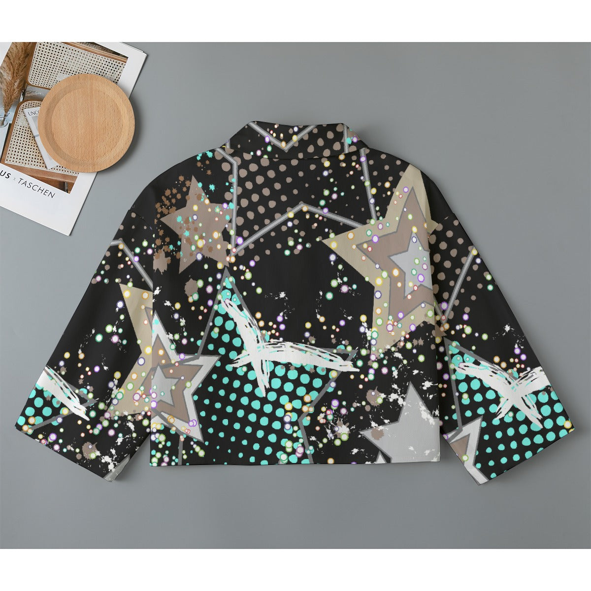 All-Over Print Women's Cropped Jacket | 245GSM Cotton