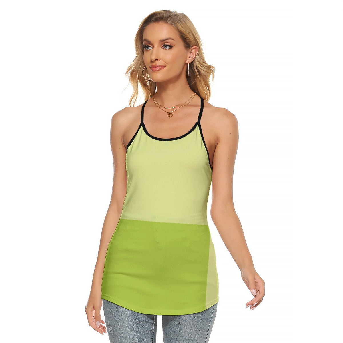 All-Over Print Women's Criss-Cross Open Back Tank Top