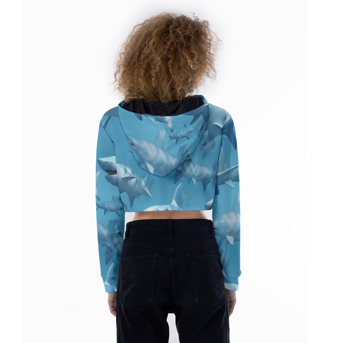 All-Over Print Women's Crop Top Hoodie