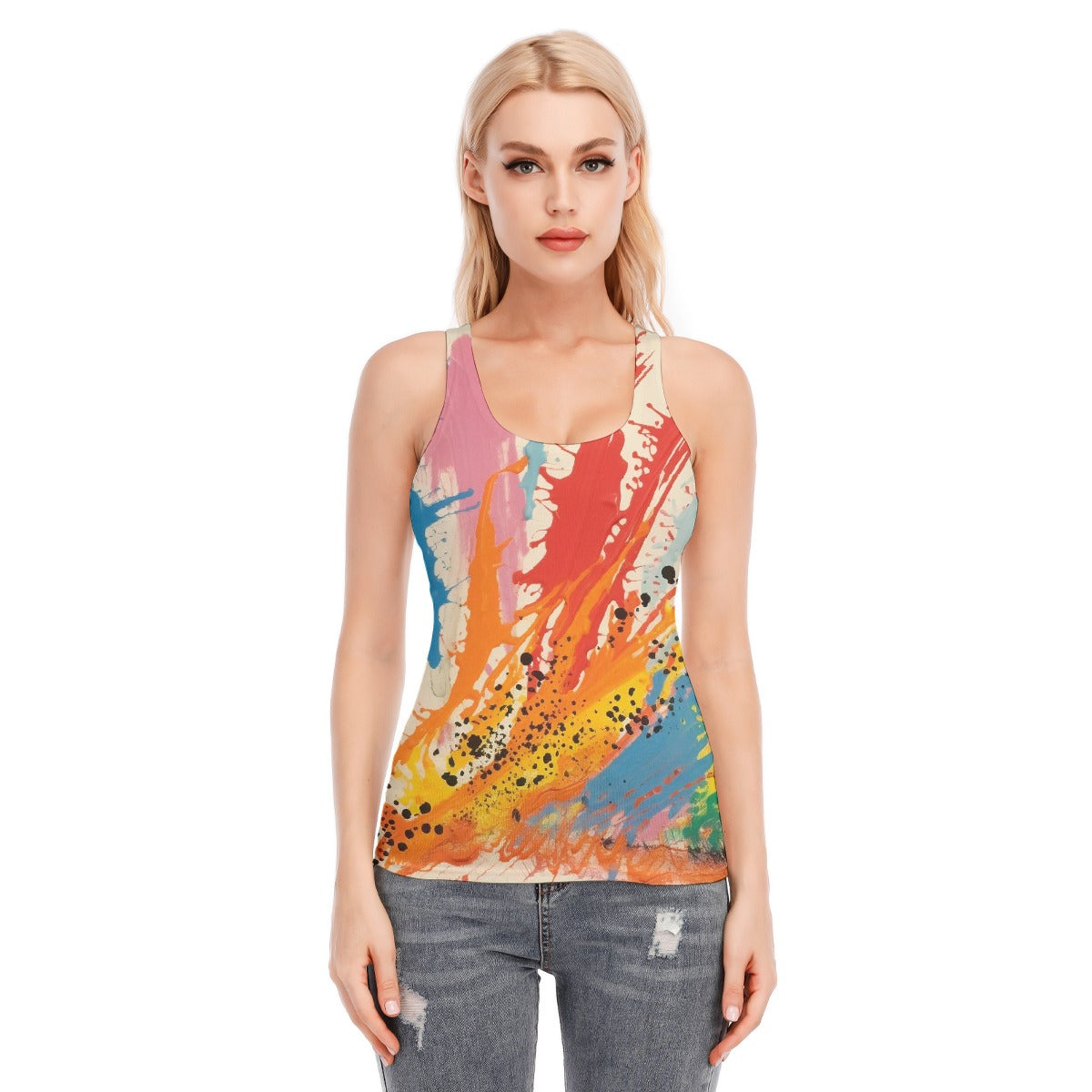 All-Over Print Women's Racer Vest | 190GSM Cotton