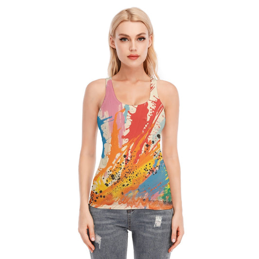All-Over Print Women's Racer Vest | 190GSM Cotton