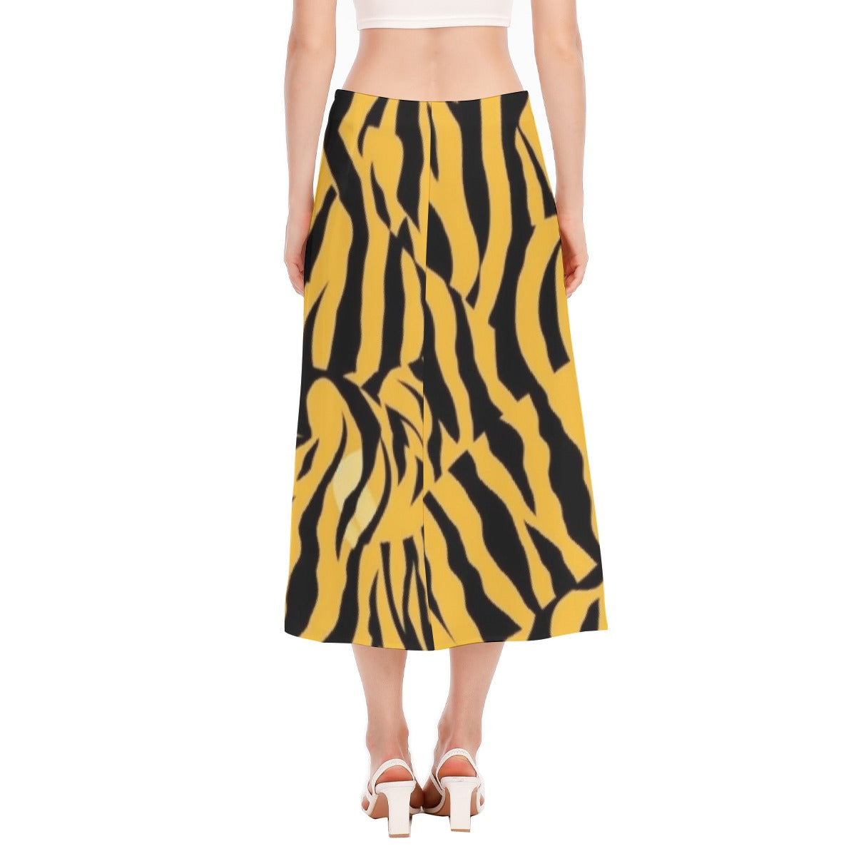 All-Over Print Women's High Slit Long Skirt