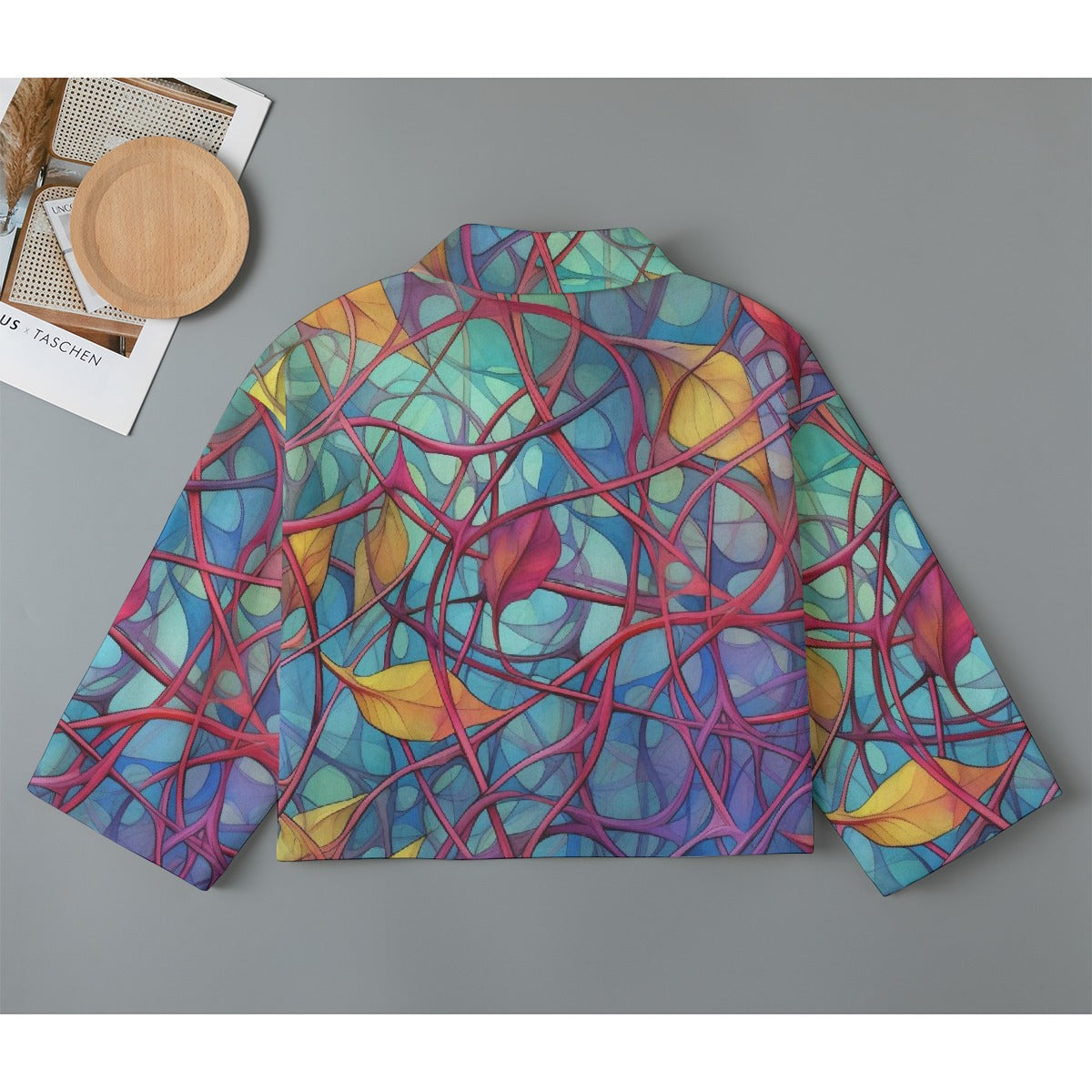 All-Over Print Women's Cropped Jacket | 245GSM Cotton