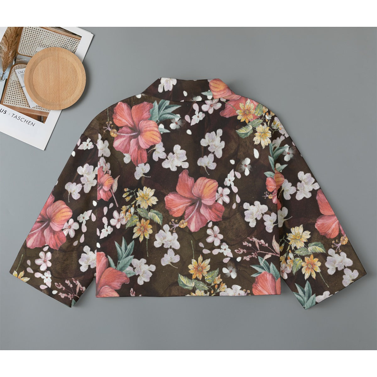 All-Over Print Women's Cropped Jacket | 245GSM Cotton