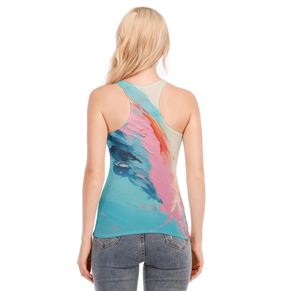 All-Over Print Women's Racer Vest | 190GSM Cotton