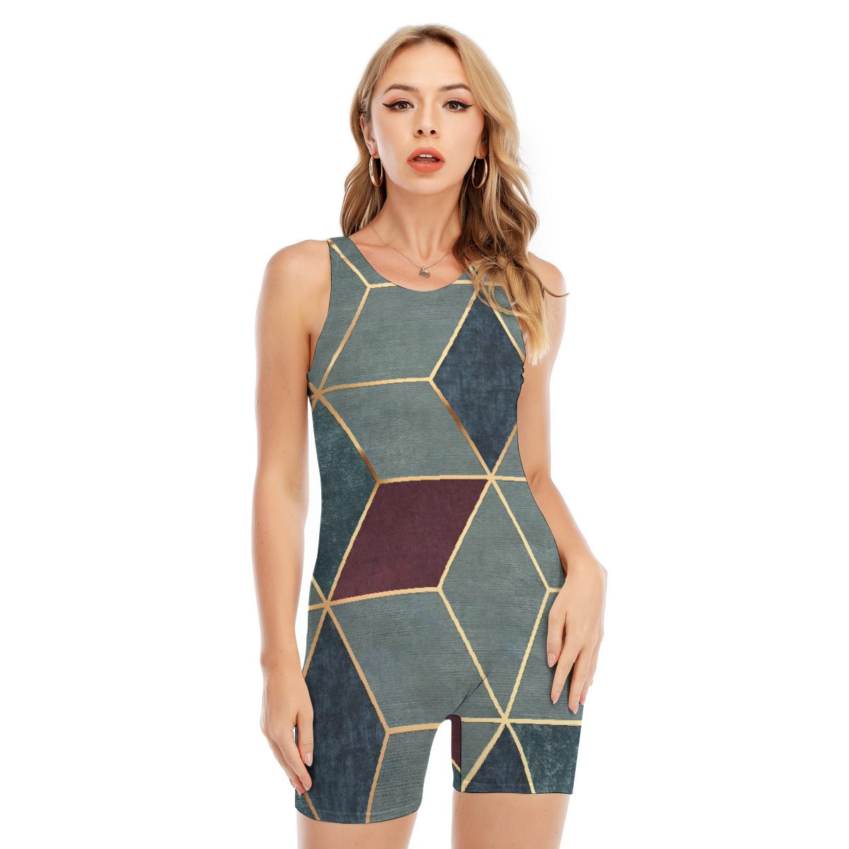 All-Over Print Women's Sleeveless One-piece Swimsuit