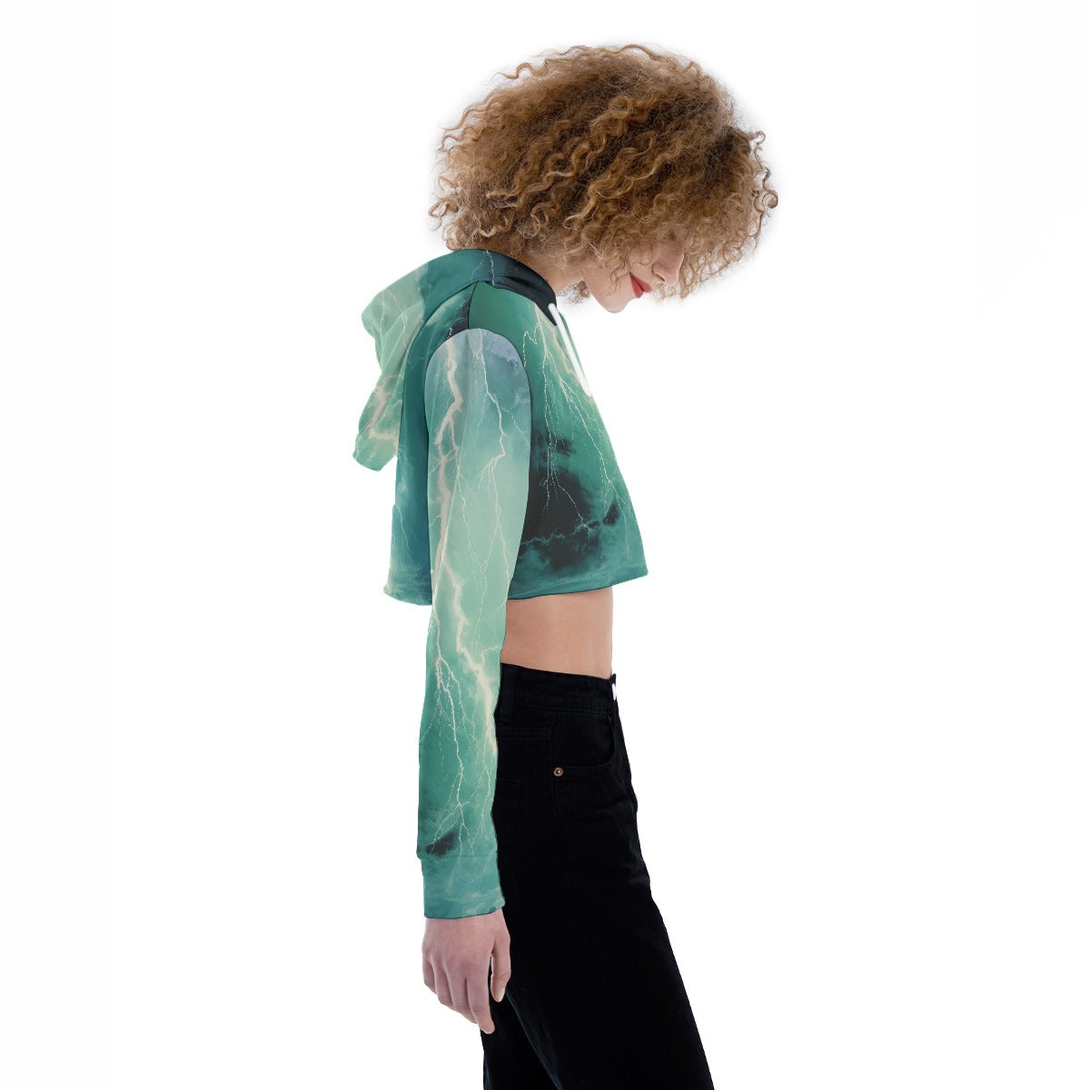 All-Over Print Women's Crop Top Hoodie