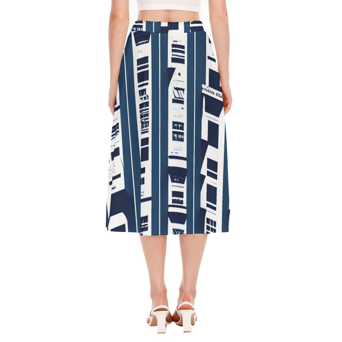 All-Over Print Women's Long Section Chiffon Skirt