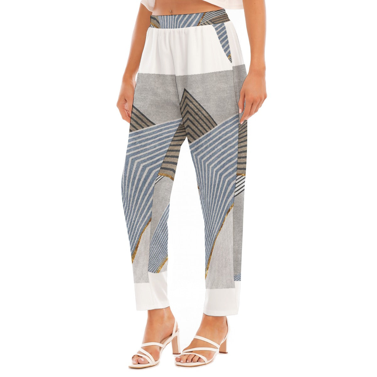All-Over Print Women's Loose Straight-leg Pants
