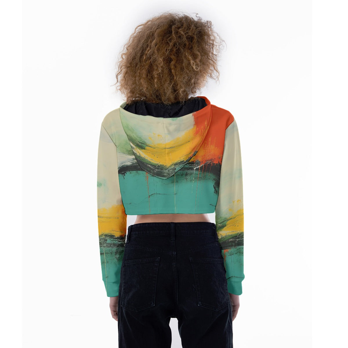 All-Over Print Women's Crop Top Hoodie
