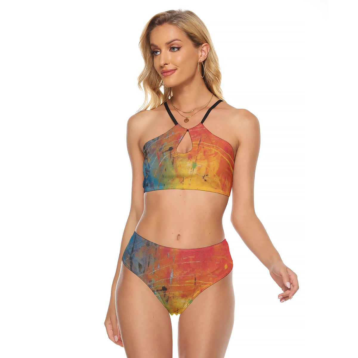 All-Over Print Women's Cami Keyhole One-piece Swimsuit