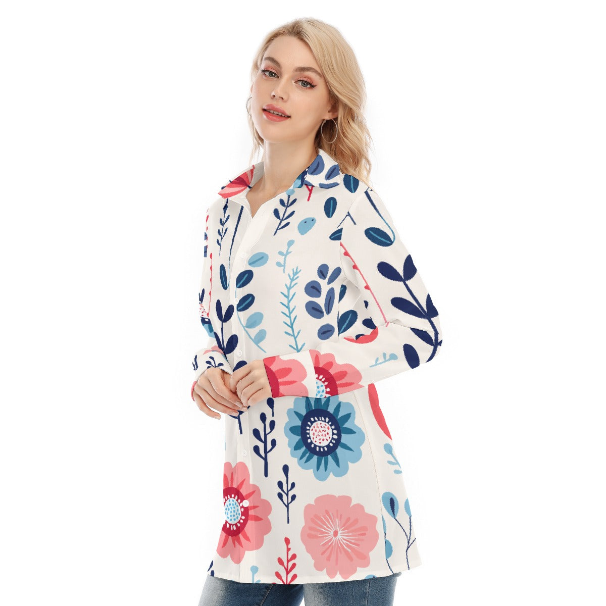 All-Over Print Women's Long Shirt