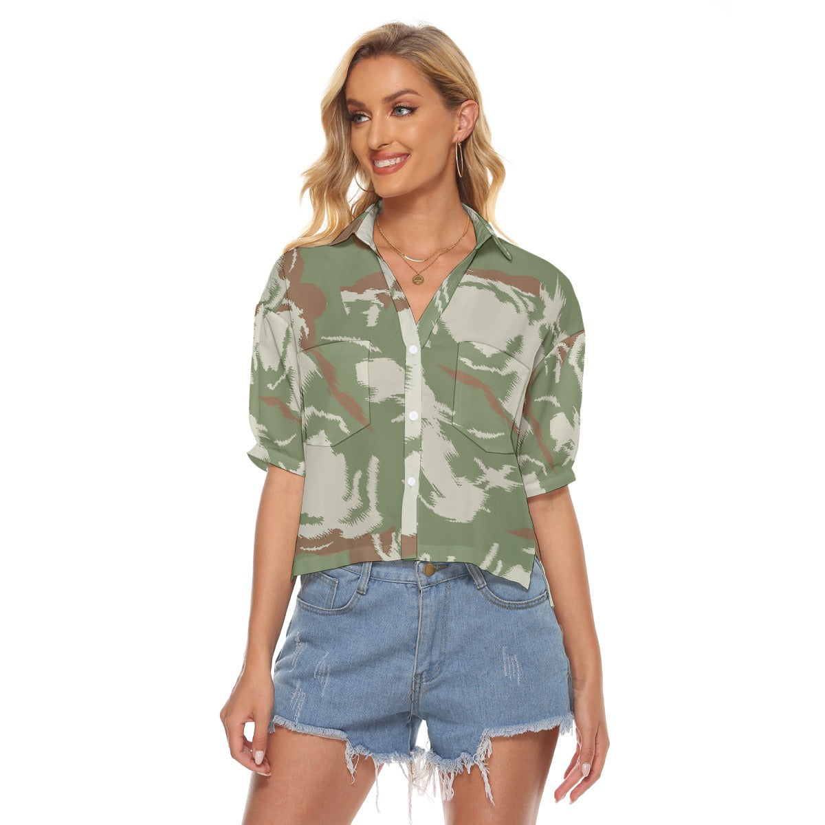 All-Over Print Women's V-neck Shirts
