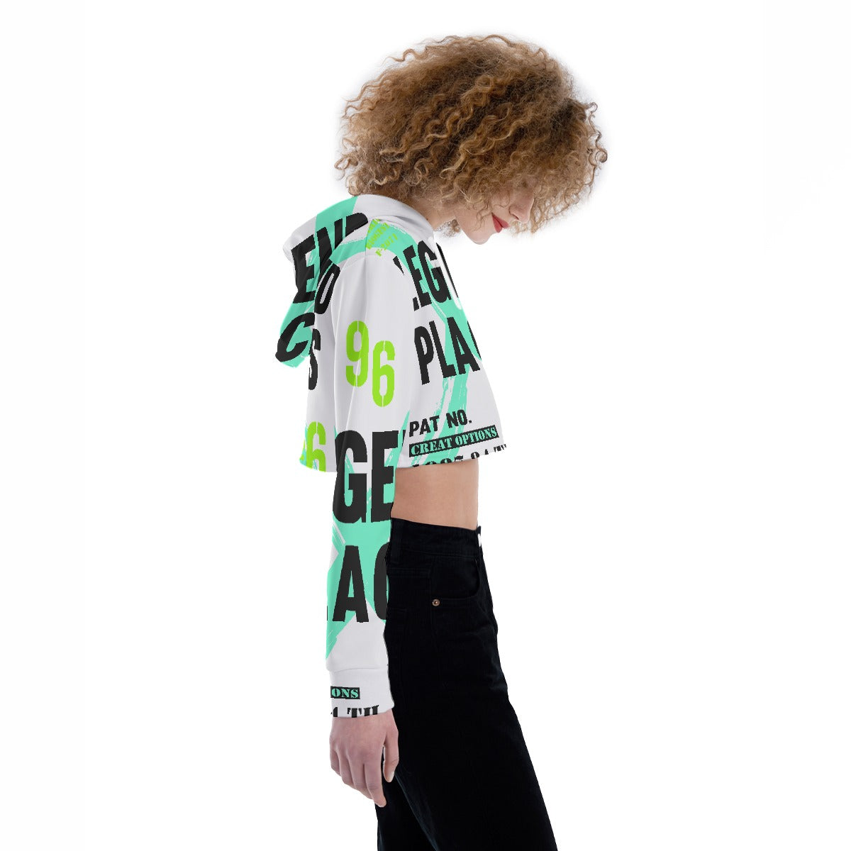 All-Over Print Women's Crop Top Hoodie