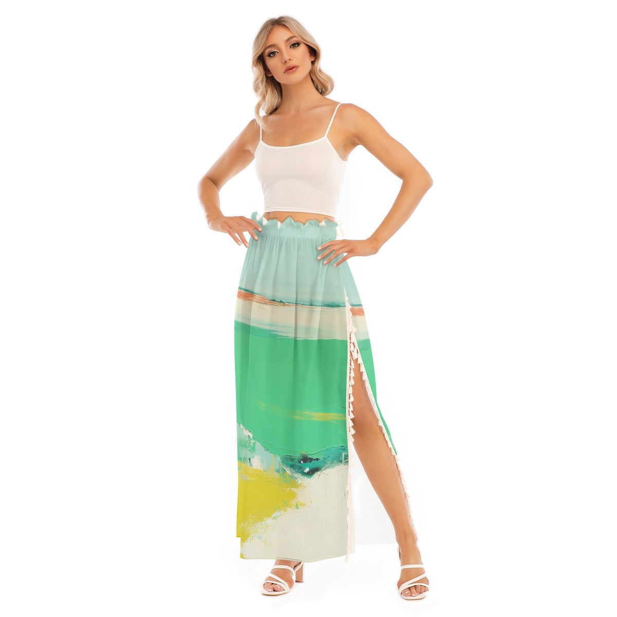 All-Over Print Women's Side Split Skirt