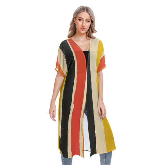 All-Over Print Women's Short Sleeve Cardigan