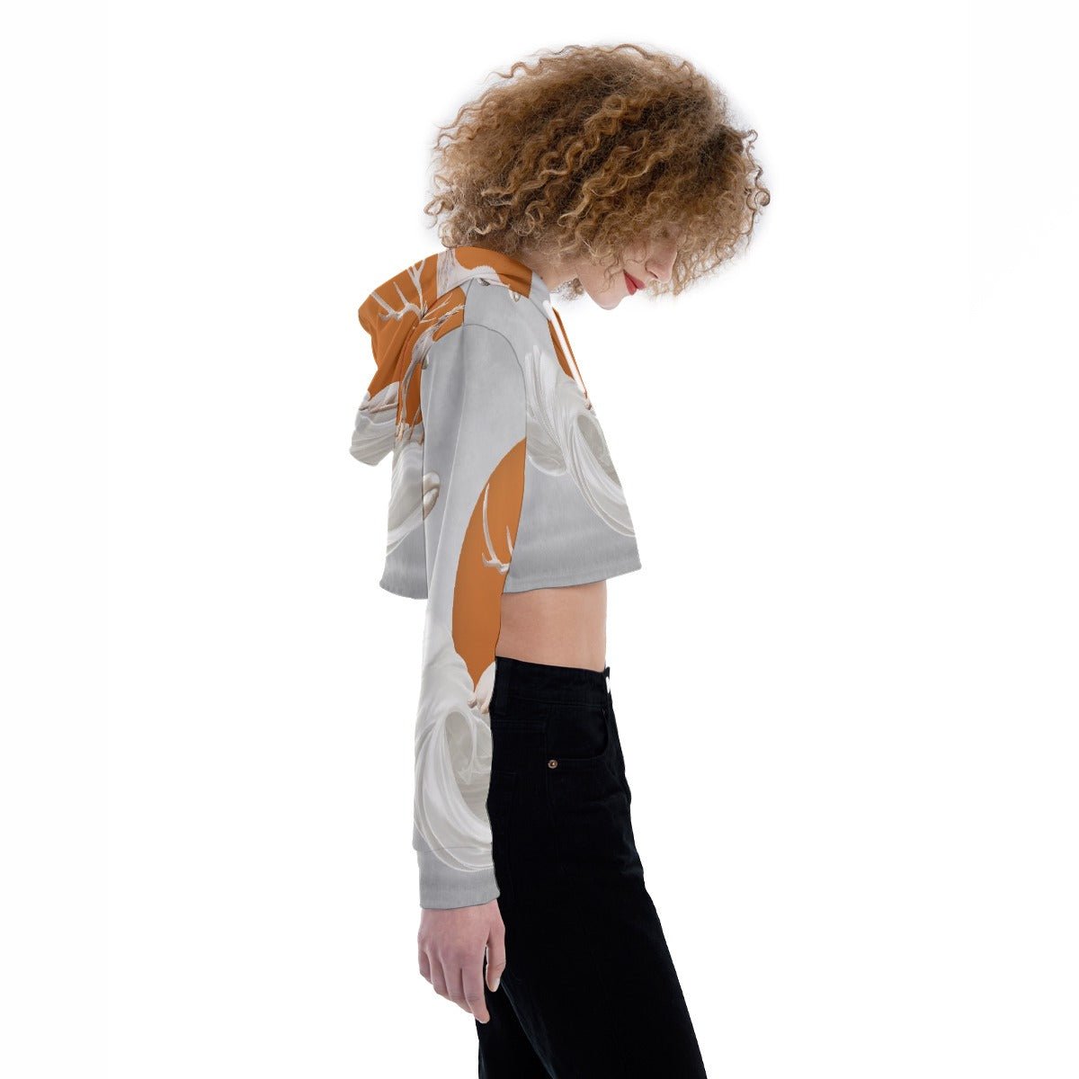 All-Over Print Women's Crop Top Hoodie