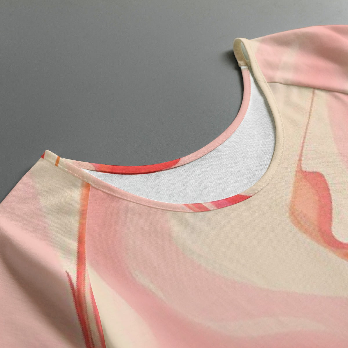 All-Over Print Women's Round Neck T-shirt With Raglan Sleeve