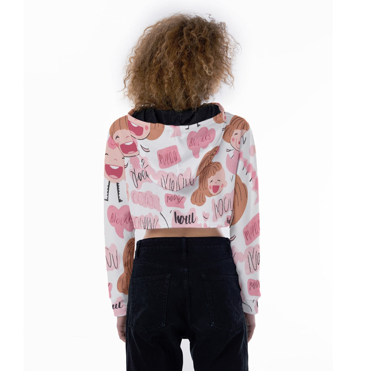 All-Over Print Women's Crop Top Hoodie