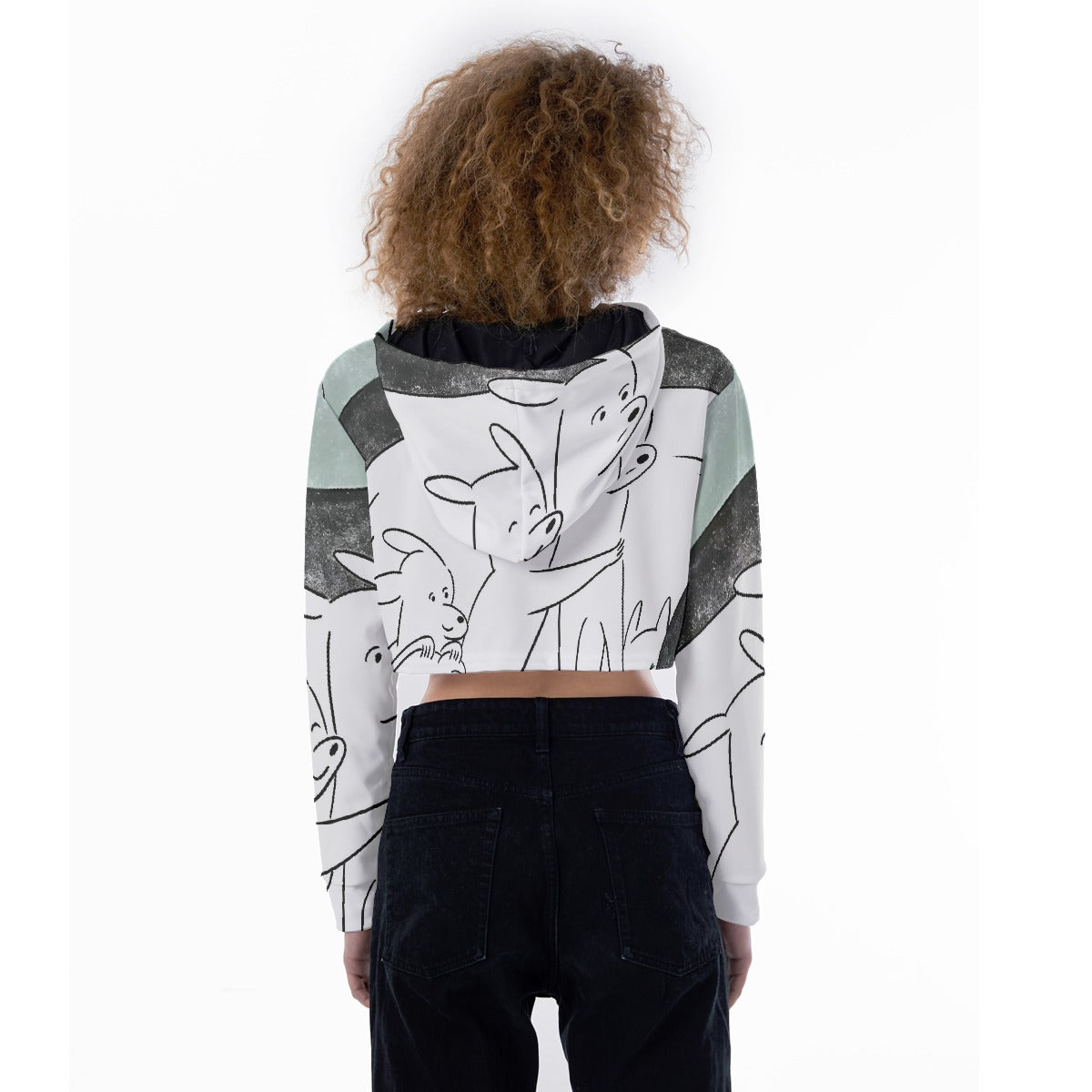 All-Over Print Women's Crop Top Hoodie