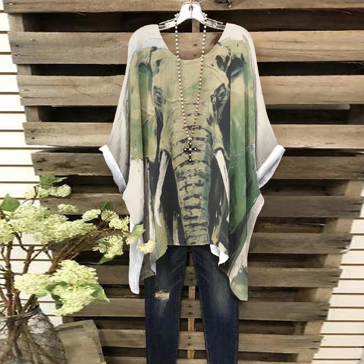 All-Over Print Women's Bat Sleeve Shirt