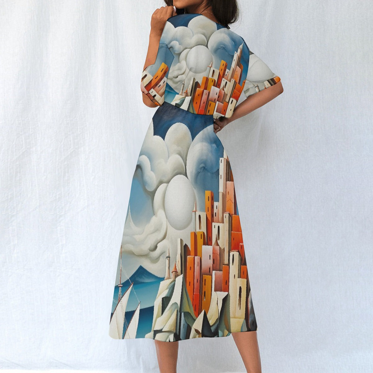 All-Over Print Women's Elastic Waist Dress