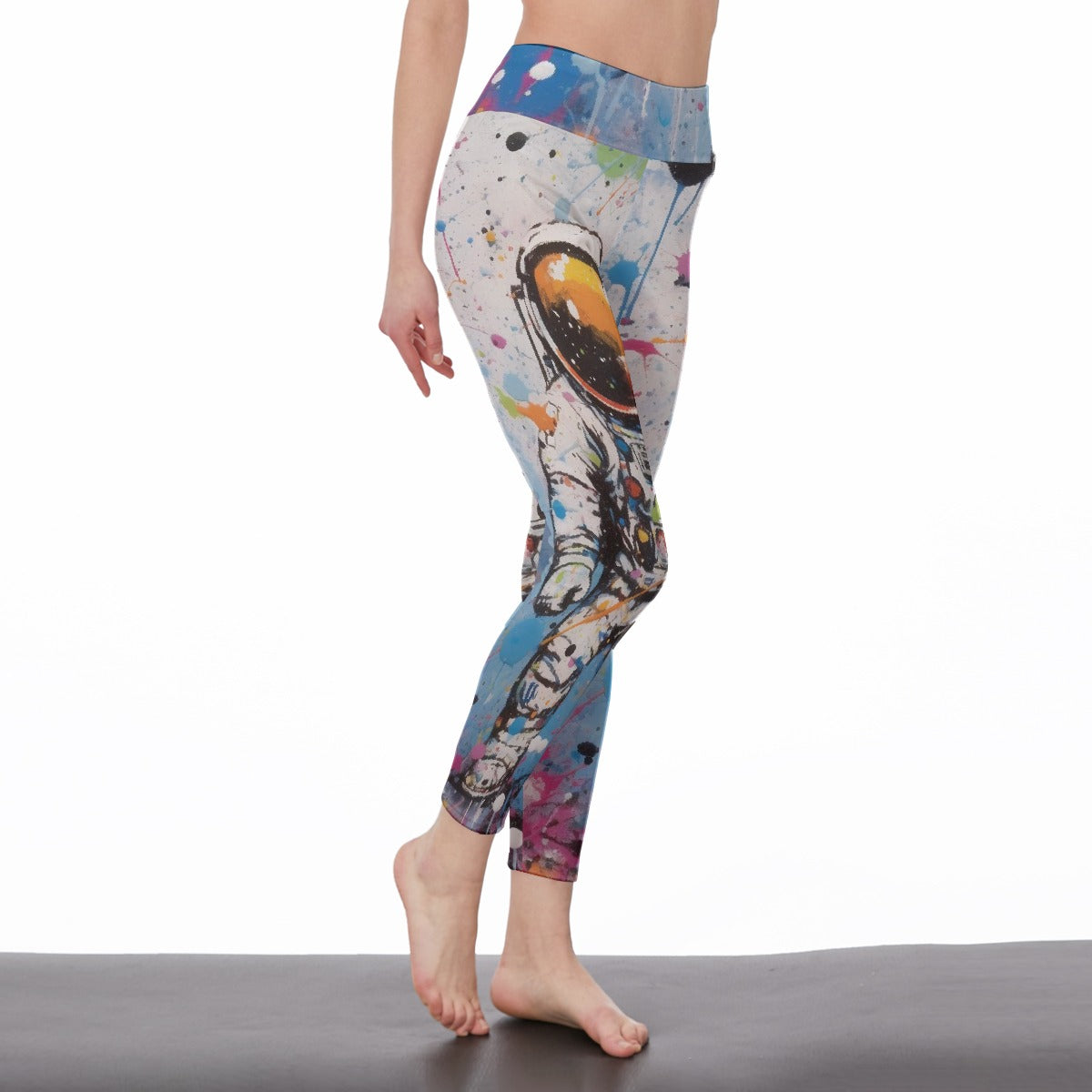 All-Over Print Women's High Waist Leggings | Side Stitch Closure