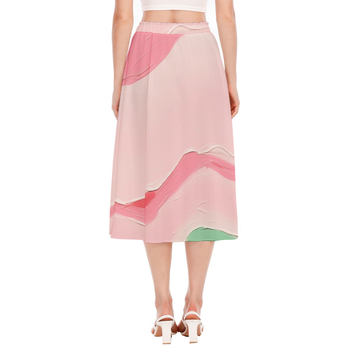 All-Over Print Women's Long Section Chiffon Skirt