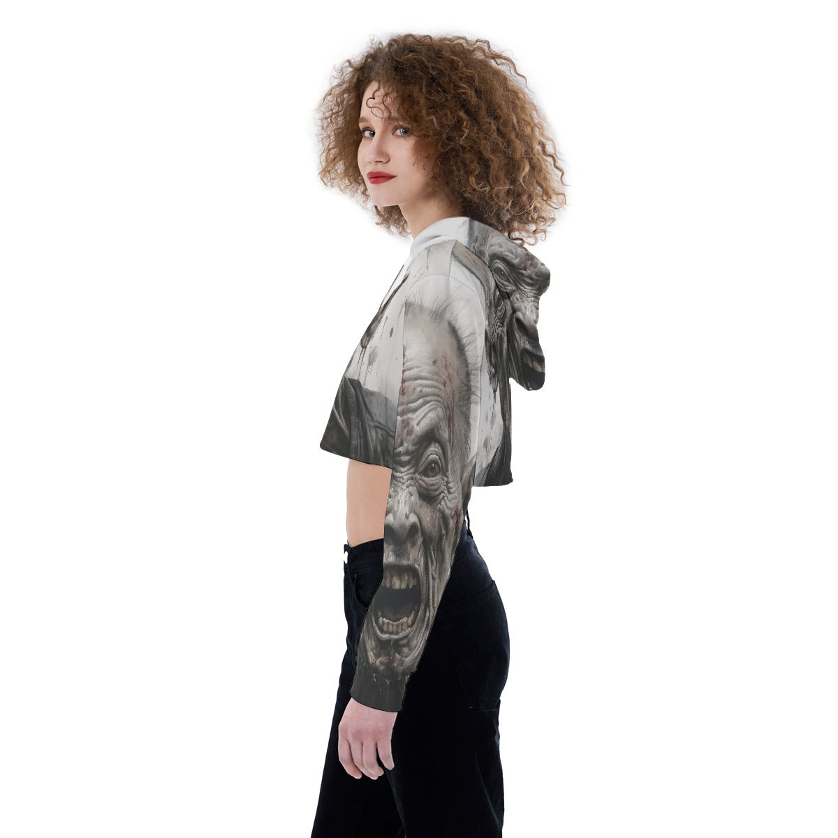 All-Over Print Women's Crop Top Hoodie