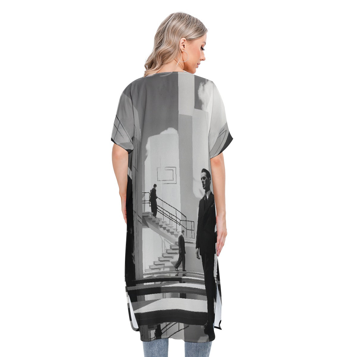 All-Over Print Women's Short Sleeve Cardigan