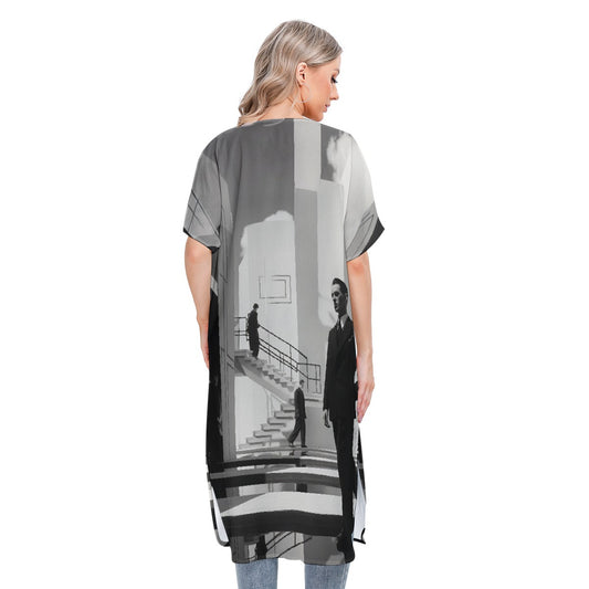 All-Over Print Women's Short Sleeve Cardigan