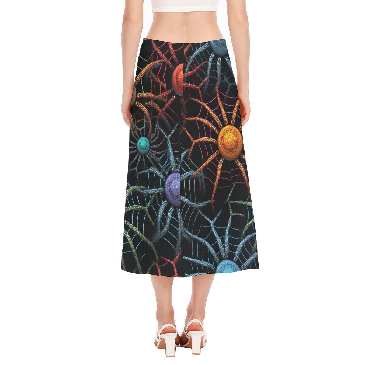 All-Over Print Women's High Slit Long Skirt