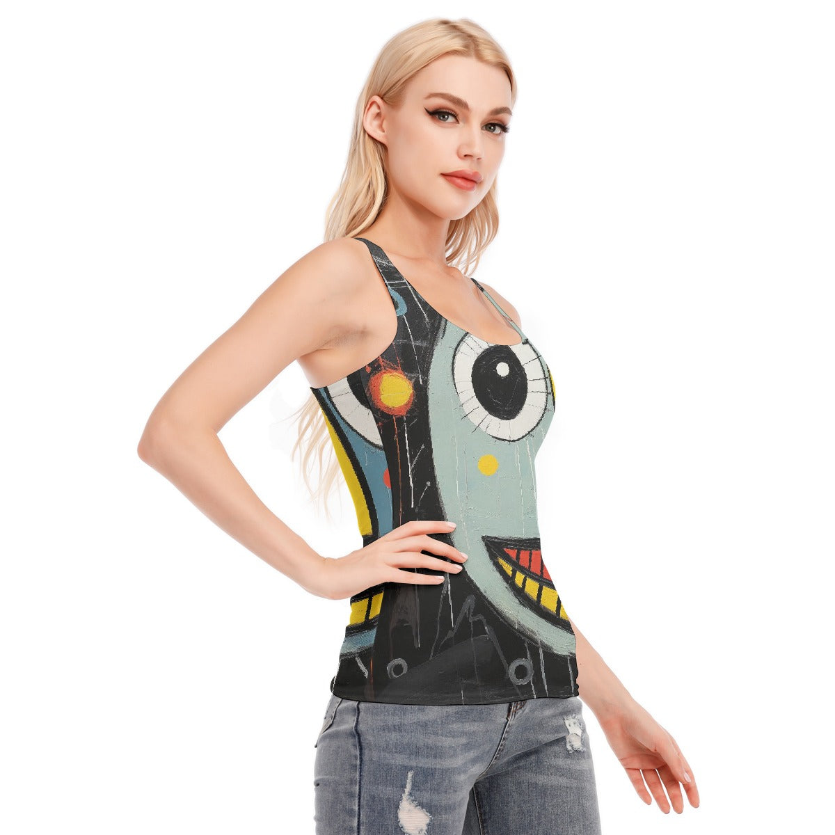 All-Over Print Women's Racer Vest | 190GSM Cotton