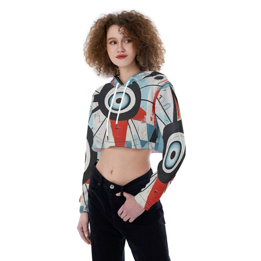 All-Over Print Women's Crop Top Hoodie