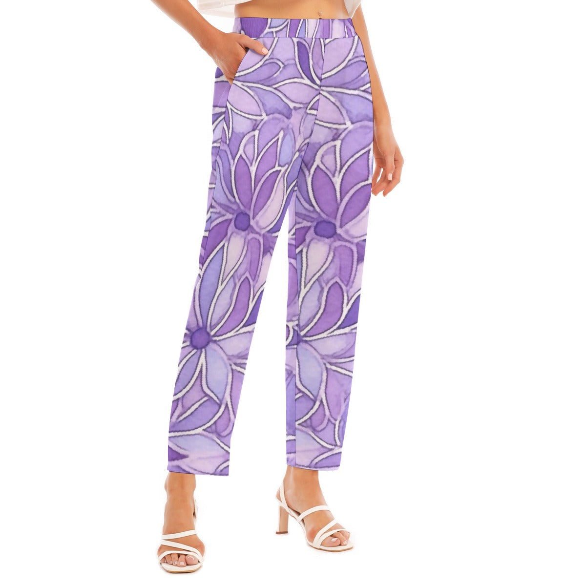 All-Over Print Women's Loose Straight-leg Pants
