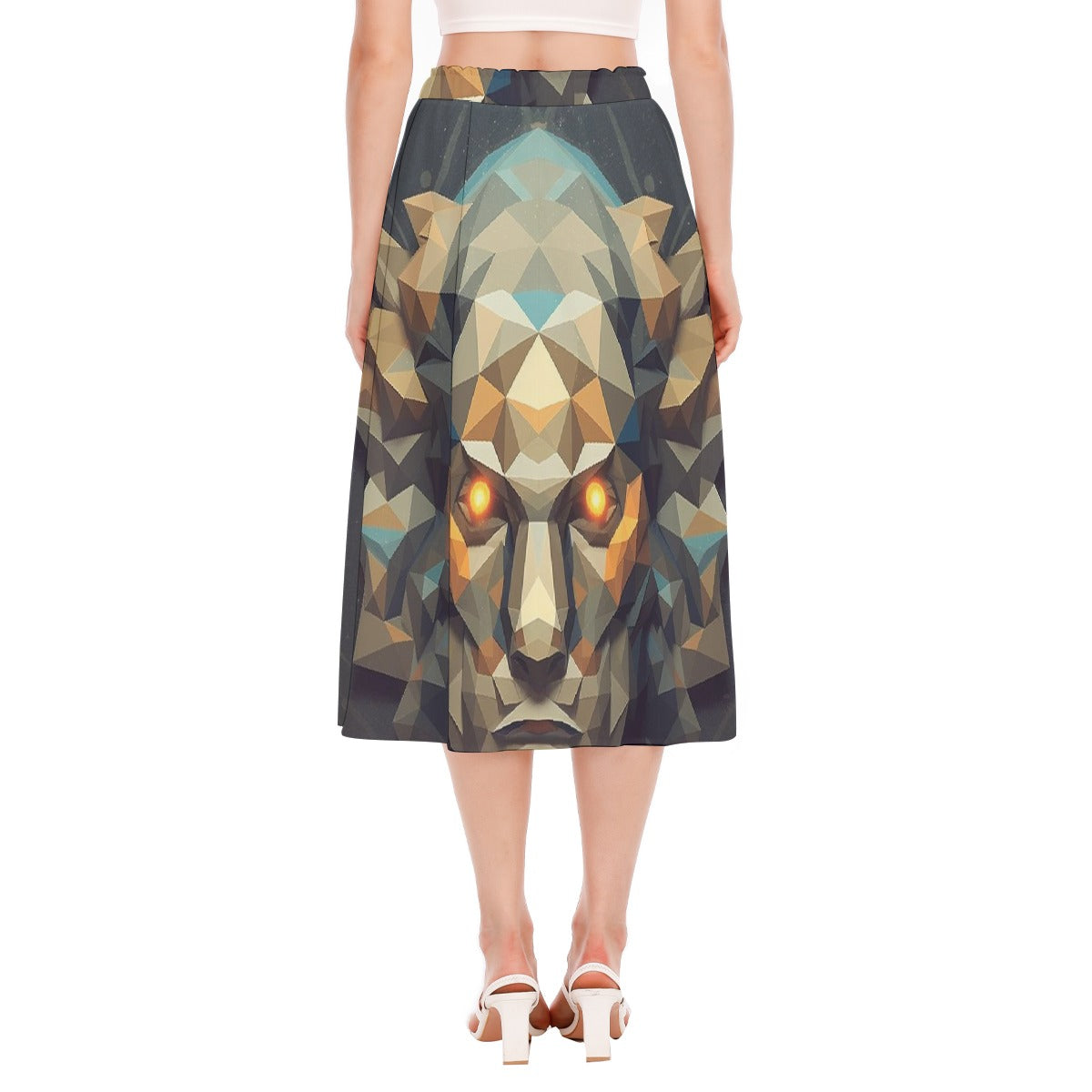 All-Over Print Women's Long Section Chiffon Skirt