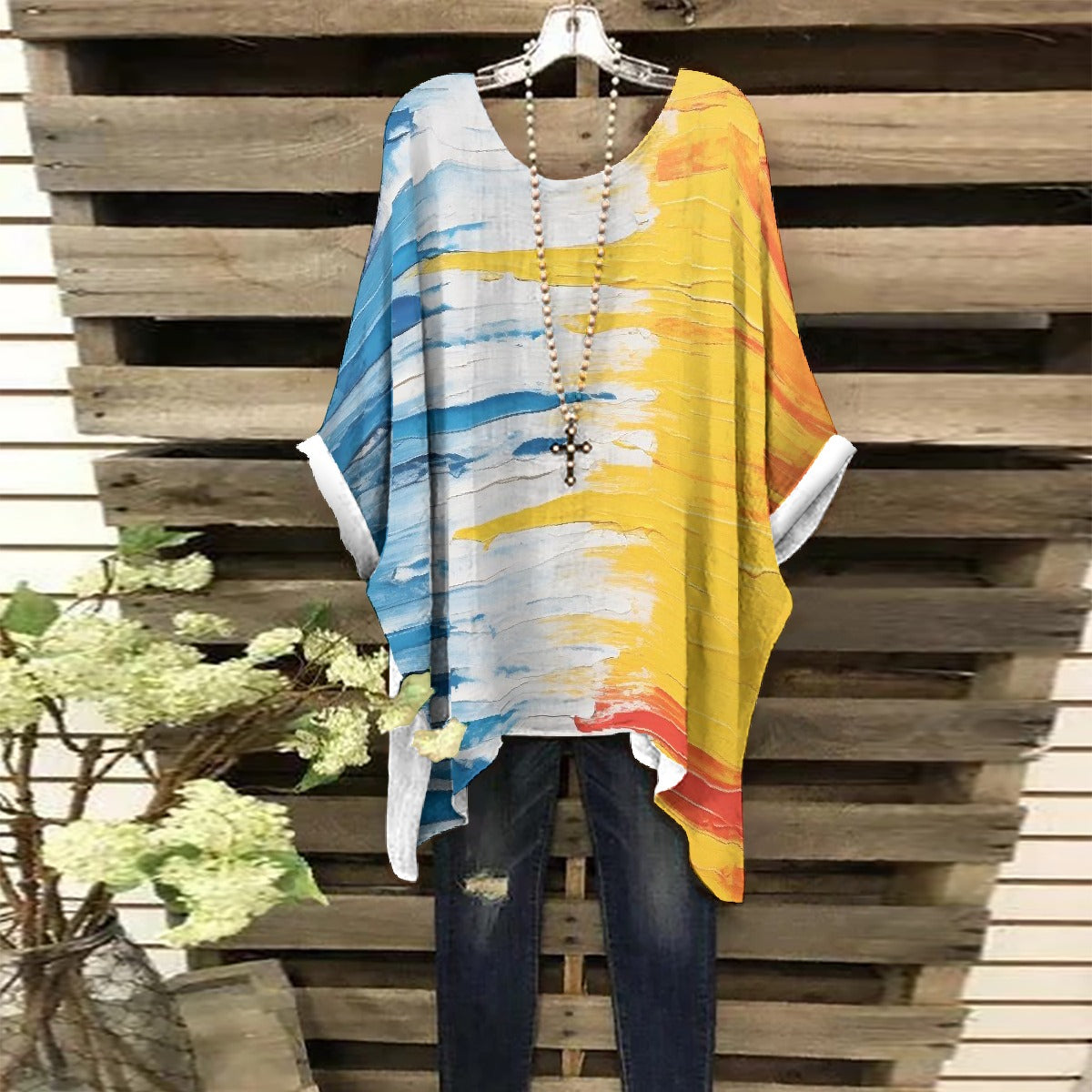 All-Over Print Women's Bat Sleeve Shirt