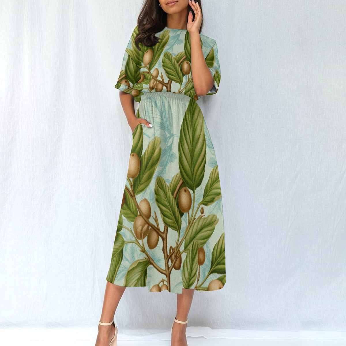 All-Over Print Women's Elastic Waist Dress