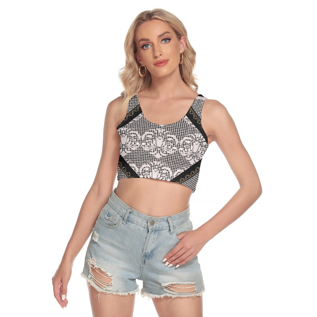 All-Over Print Women's Sport Crop Tank Top