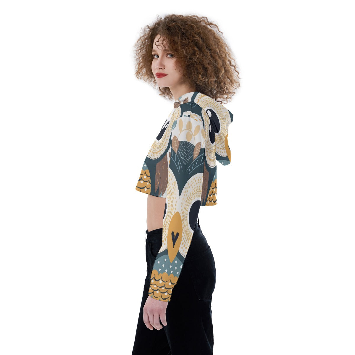 All-Over Print Women's Crop Top Hoodie