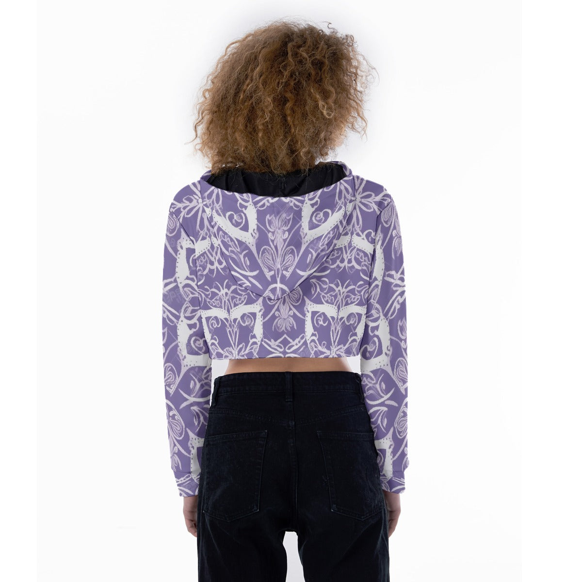 All-Over Print Women's Crop Top Hoodie