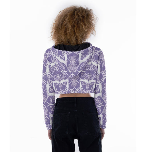 All-Over Print Women's Crop Top Hoodie
