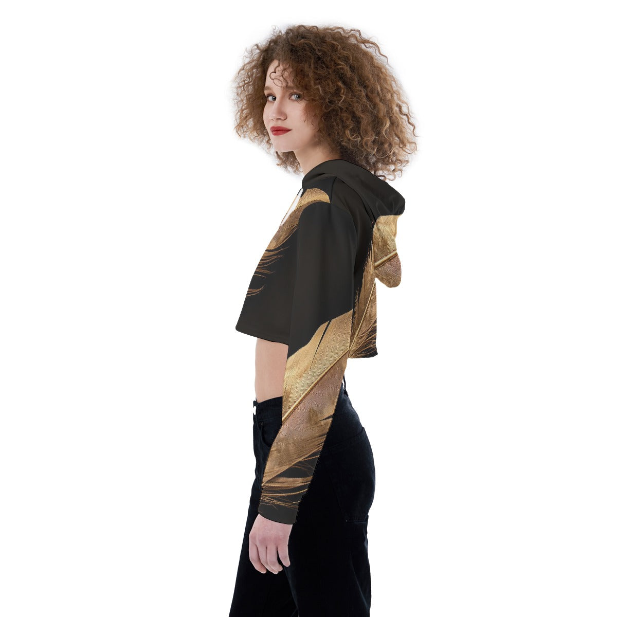 All-Over Print Women's Crop Top Hoodie