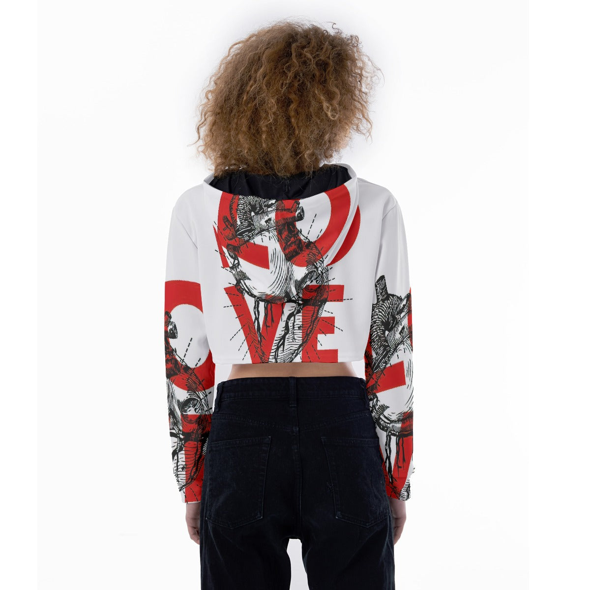 All-Over Print Women's Crop Top Hoodie