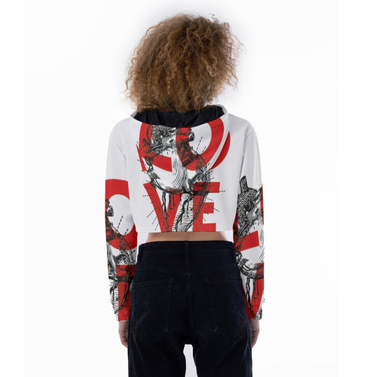 All-Over Print Women's Crop Top Hoodie
