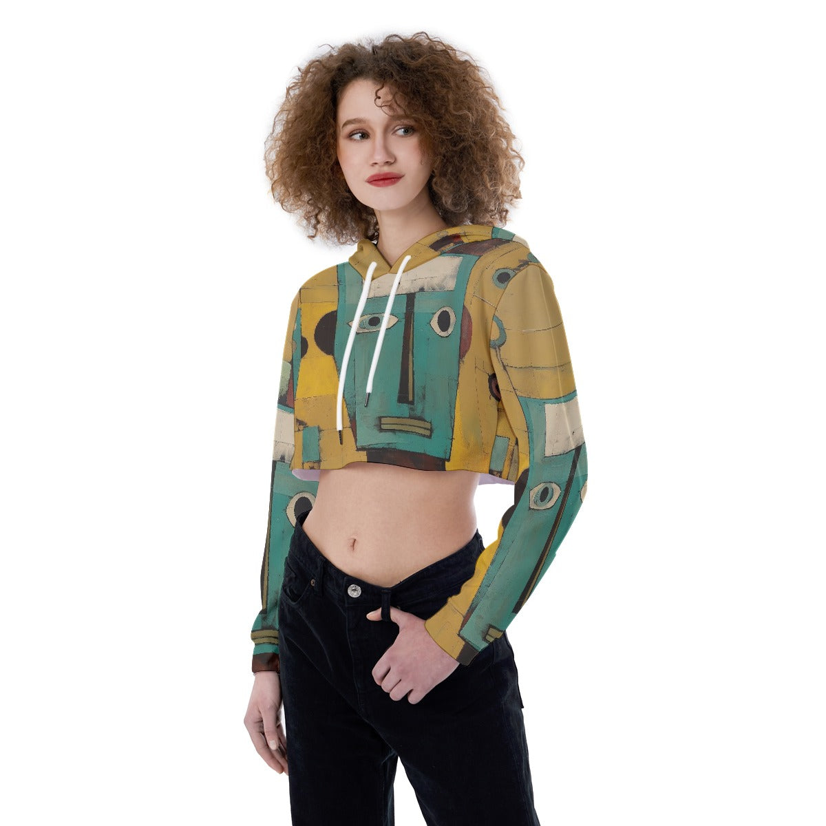 All-Over Print Women's Crop Top Hoodie