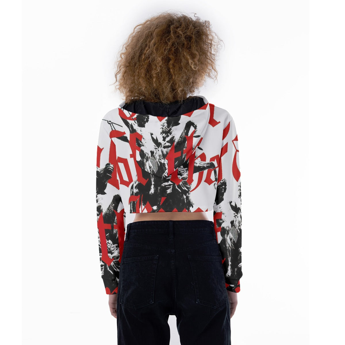All-Over Print Women's Crop Top Hoodie