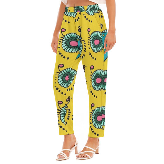 All-Over Print Women's Loose Straight-leg Pants