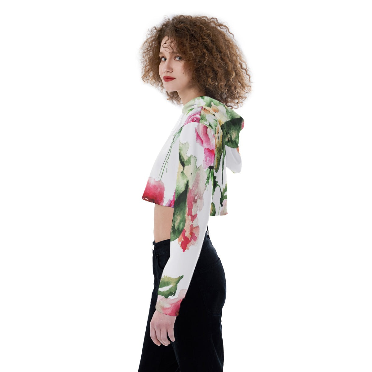 All-Over Print Women's Crop Top Hoodie