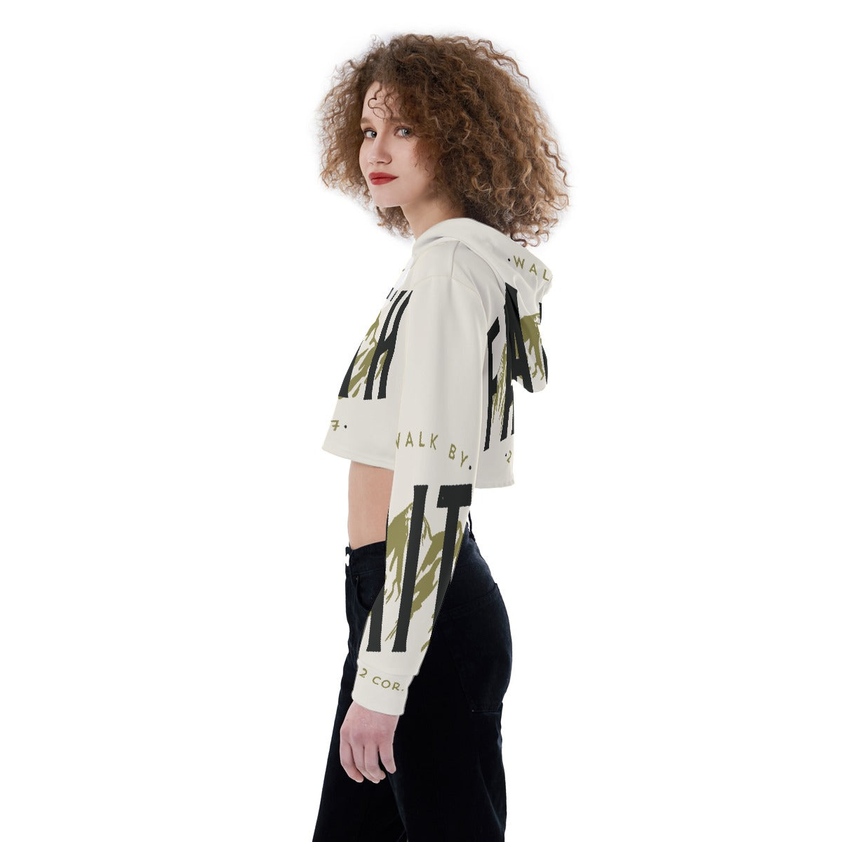 All-Over Print Women's Crop Top Hoodie